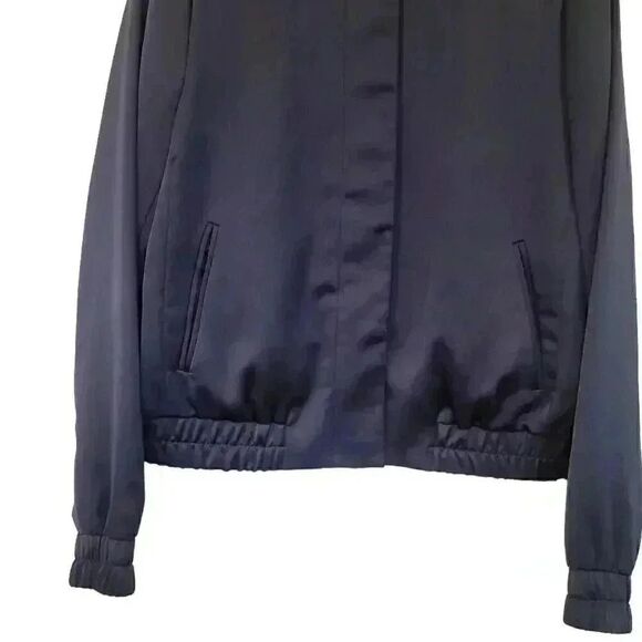 Banana Republic Men's Navy Poly Satin Lined Bomber Jacket - Picture 4 of 13